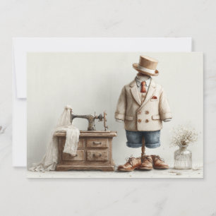 Convite primeiro aniversario Haute Couture Baby Boy e Atel