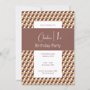 Convite primeiro aniversario Icecream Cone do Choco Banana
