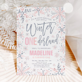 Convite Primeiro aniversario Inverno ONEderland Silver Sno