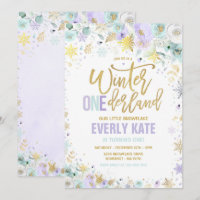 primeiro aniversario Lilac Dourado de inverno ONEd