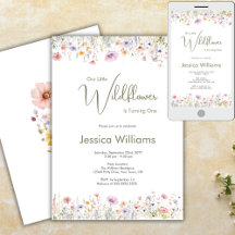 primeiro aniversario Nossa Pequena Flor Selvagem T