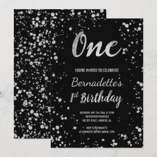 Convite Primeiro Aniversário, os esplendores de confete p