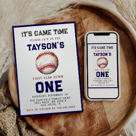 Convite Primeiro aniversario para Baixo no Primeiro Ano