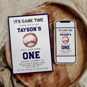 Convite Primeiro aniversario para Baixo no Primeiro Ano