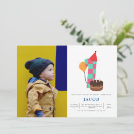 Convite Primeiro aniversario para rapazes