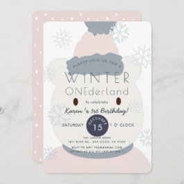 Convite Primeiro aniversario Polar Bear Winter Onederland