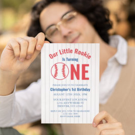 Convite Primeiro aniversario Rookie Baseball