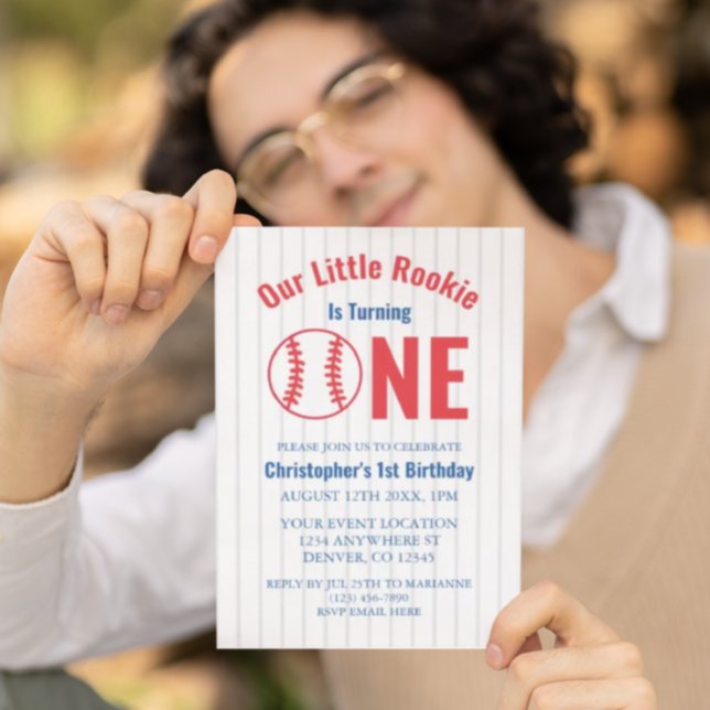 Convite Primeiro aniversario Rookie Baseball (Criador carregado)