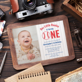 Convite Primeiro aniversario Rookie Baseball