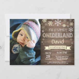 Convite primeiro aniversario Russo Winter Onederland Convi