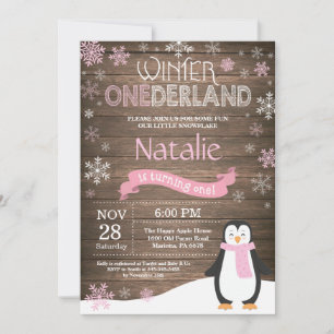 Convite primeiro aniversario Russo Winter Onederland Convi