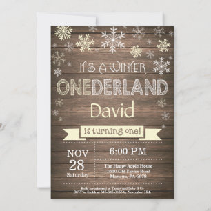 Convite primeiro aniversario Russo Winter Onederland Convi