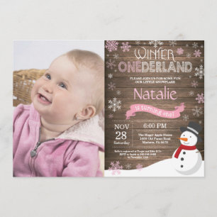 Convite primeiro aniversario Russo Winter Onederland Convi