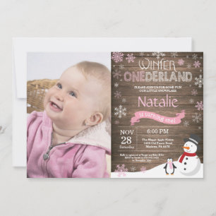 Convite primeiro aniversario Russo Winter Onederland Convi
