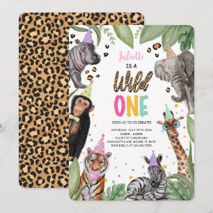 Convite Primeiro aniversario Safari Selvagem