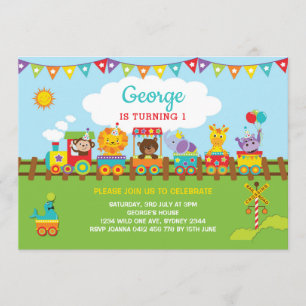 Convite primeiro aniversario Safari Wild One