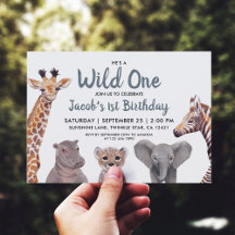 Primeiro aniversario Safari Wild One Boy