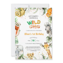 Primeiro aniversario Selva Safari Selvagem de Um A