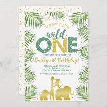 Primeiro aniversario Selvagem de Animais Dourados