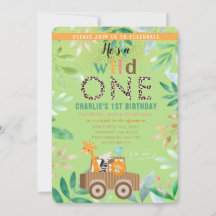 Primeiro aniversario Selvagem De Animais Safari Po