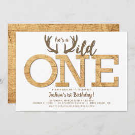 Convite Primeiro Aniversário Selvagem Um