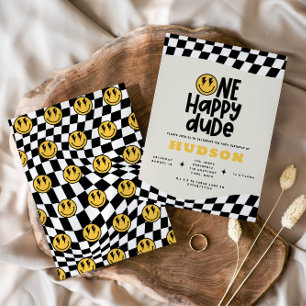 Convite primeiro aniversario sorriso rosto retrógrado bran