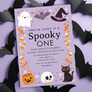 Convite Primeiro aniversario Spooky One Halloween Kids
