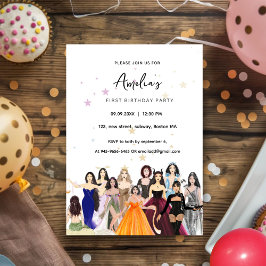 Convite primeiro aniversário, tema zodiaco, festa de anive