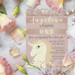 Convite Primeiro aniversario Twinkle Star Girl