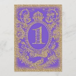 Convite Primeiro Aniversário Uma Vez na Época Princesa Púr