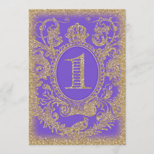 Convite Primeiro Aniversário Uma Vez na Época Princesa Púr