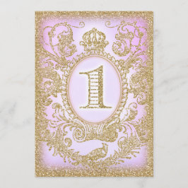 Convite Primeiro aniversário uma vez no tempo princesa púr