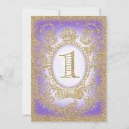 Convite Primeiro aniversário uma vez no tempo Princesa Púr