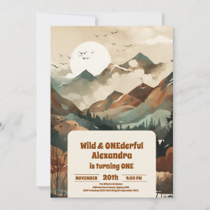 Convite Primeiro aniversario Verde da Floresta Russa