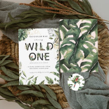 Primeiro aniversario Verde Tropical Wild One