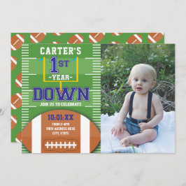 Convite Primeiro Ano de Baixo Foto De Aniversário Do Prime