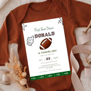 Convite Primeiro Ano de Futebol Aniversário de 1 Ano 