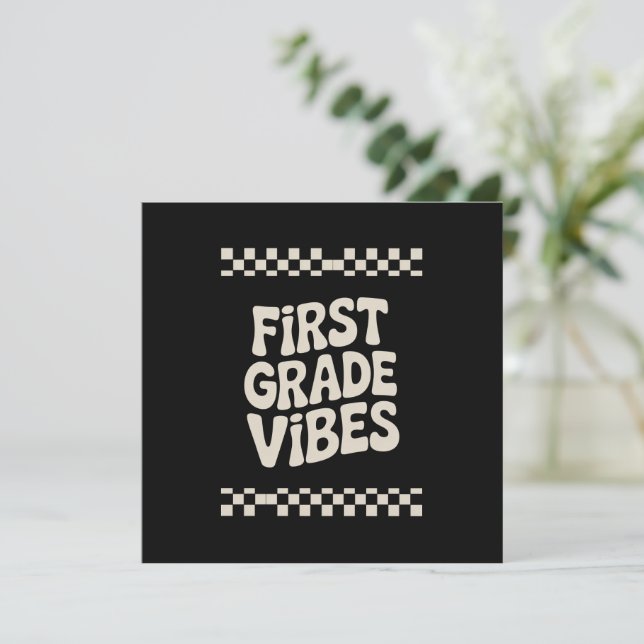 Convite Primeiro Dia do Primeiro Ano Vibes Volta às Aulas (Em pé/Frente)