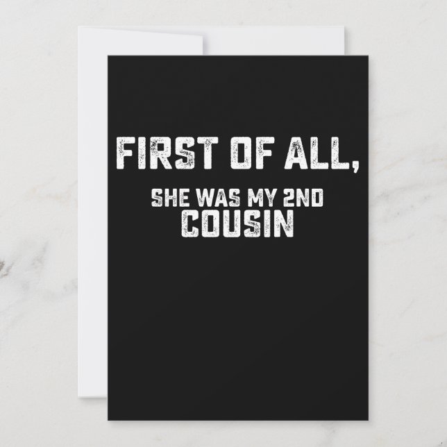 Convite Primeiro, Ela Era Minha Prima segundo (Frente)