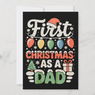 Convite Primeiro Natal Como Pai Novo Papai Luzes de Natal