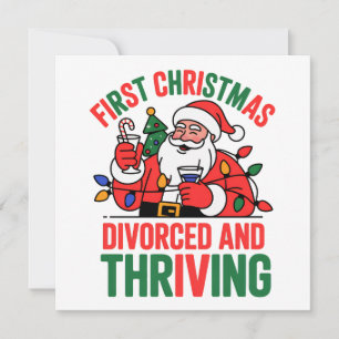 Convite Primeiro Natal Divorciado e Próspero Natal