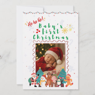 Convite Primeiro Natal do Bebê Personalizado