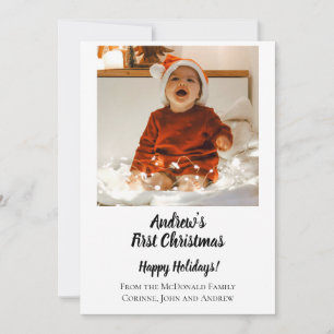Convite Primeiro Natal do bebê personalizado minimalista m