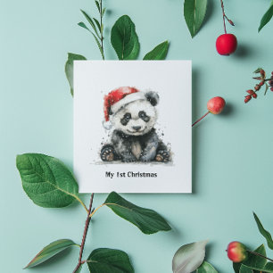 Convite Primeiro Natal do Urso de Bambu, personalizado