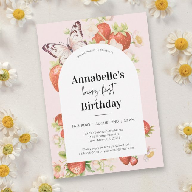 Convite Primeiro partido de Berry, primeiro aniversario de (Criador carregado)