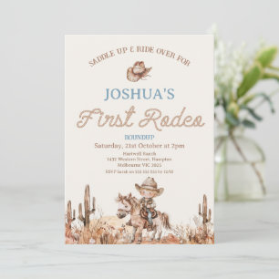 Convite Primeiro primeiro aniversario de Rodeio Azul Casta