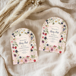 Convite Primeiro primeiro aniversario do Strawberry Berry