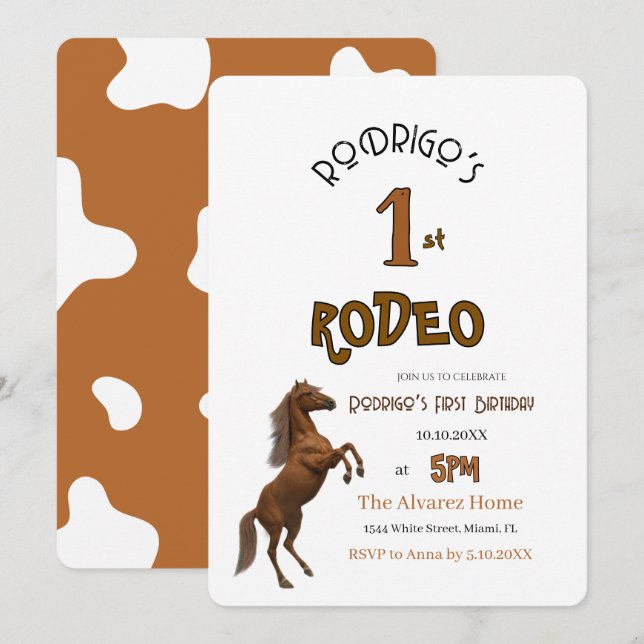 Convite Primeiro Rodeio (Frente/Verso)