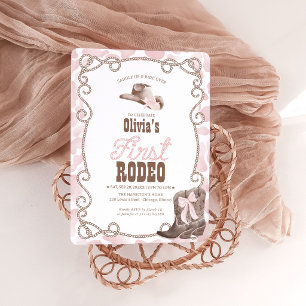 Convite Primeiro Rodeio Aniversário de 1 ano Impressão de