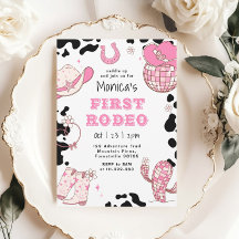 Primeiro rodeio aniversário de 1 ano rosa aniversá
